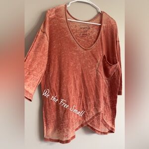 We The Free Rust Short Sleeve V-Neck Tee